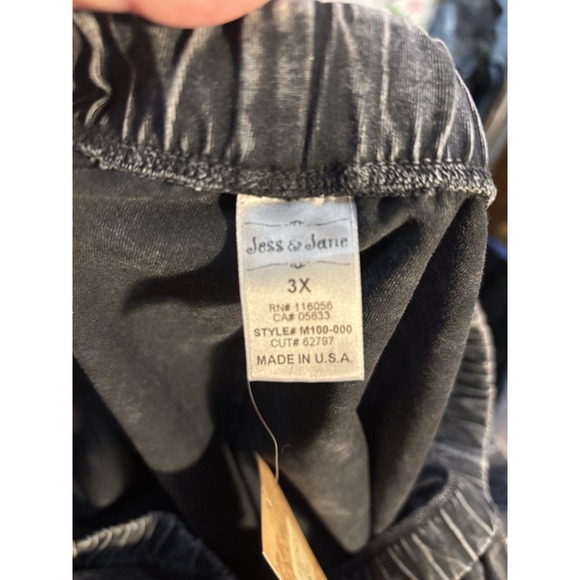 NWT Jess & Jane Women's 3X Elastic Waist Pull On Pants Black Pockets Soft Comfy - Picture 4 of 7